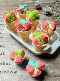 Foto resep Bolkus Mekar Rainbow Cone