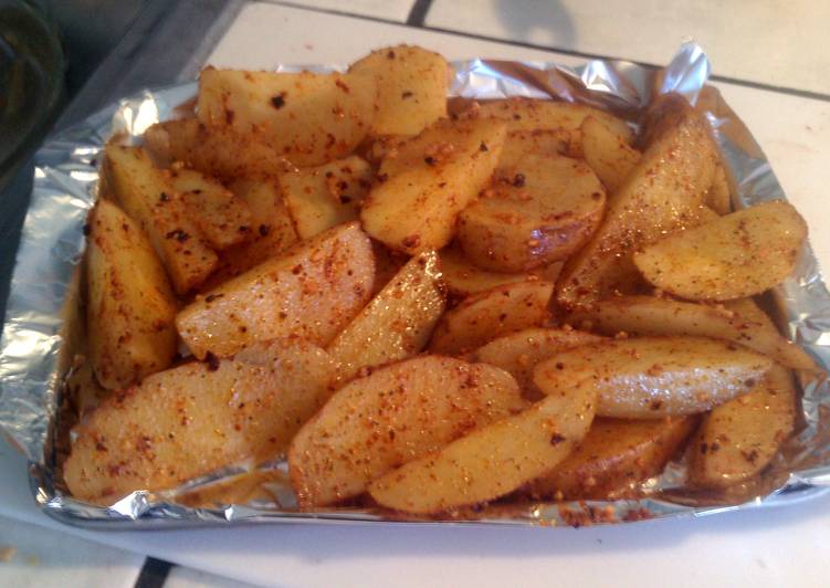 Recipe: Delectable Seasoned Potato Wedges