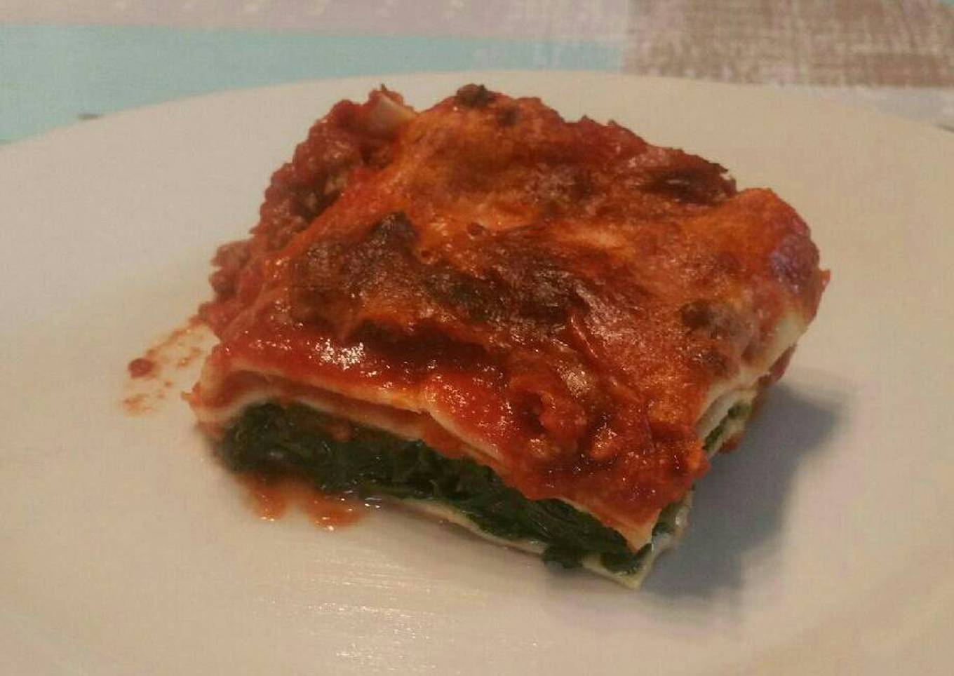 Lasagnes tomate épinards de la ruche