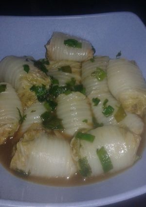 Foto resep 18. Sawi putih gulung isi ikan