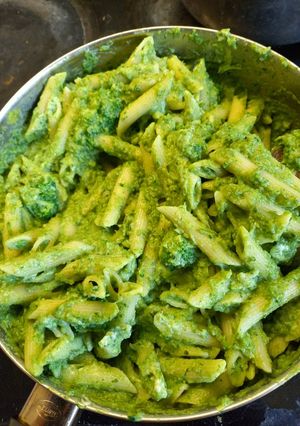 Une photo de Pâtes aux verts