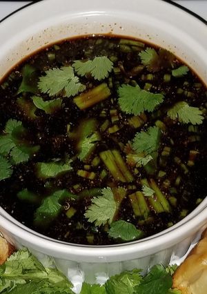 A picture of Mike's Potsticker Dipping Sauce.