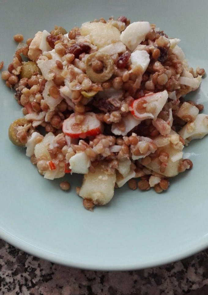 Una foto de Ensalada de lentejas