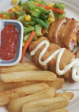 Foto resep Chicken Cordon Bleu ala kafe