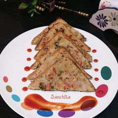 Crispy Rava Open Toast Sandwich A picture of Crispy Rava Open Toast Sandwich.