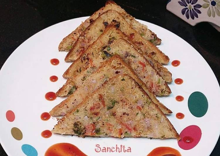 Recipe of Any-night-of-the-week Crispy Rava Open Toast Sandwich