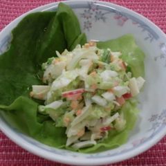Coleslaw salad with apple A picture of Coleslaw salad with apple.