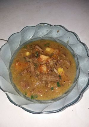 Foto resep Diet mayo dinner day 8 tongseng sapi bumbu kacang
