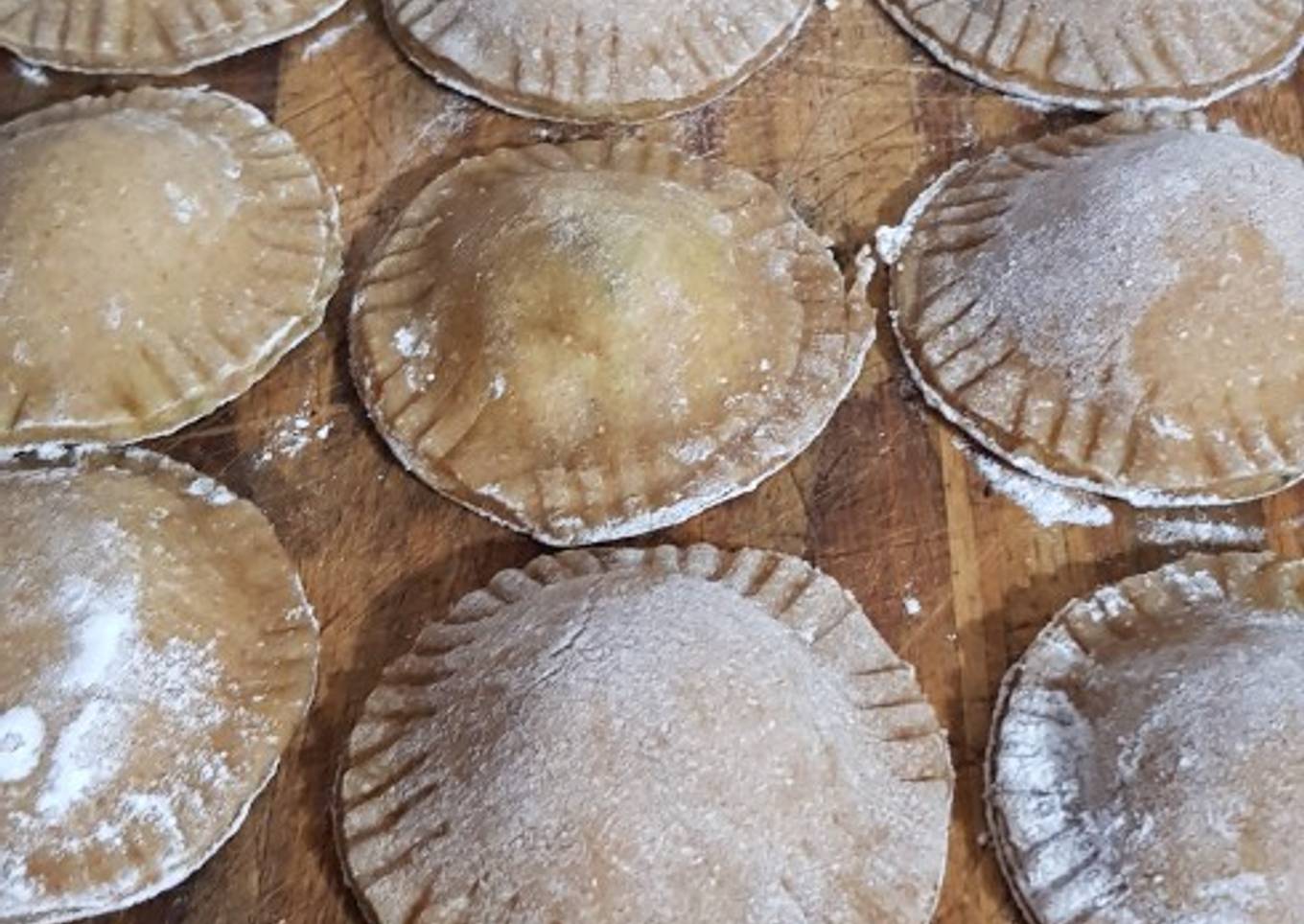 Sorrentinos integrales de jamón y mozzarella