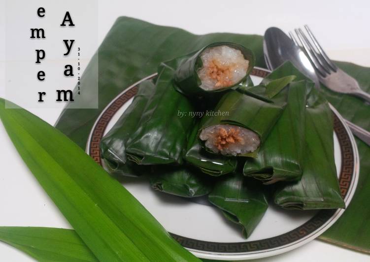 Resep Lemper Ayam Praktis (rice cooker), Lezat