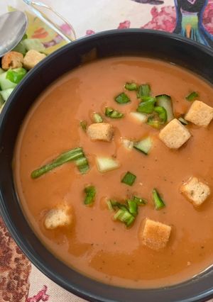 Una foto de Gazpacho casero