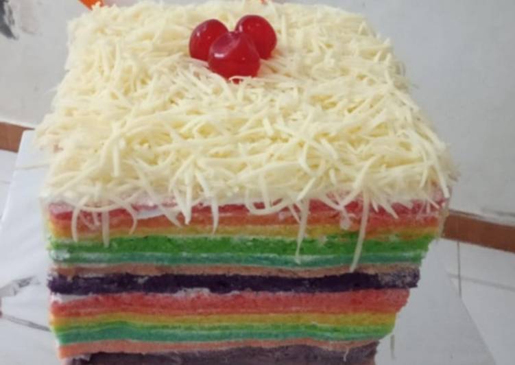 Rainbow Cake Kukus Ny. Liem