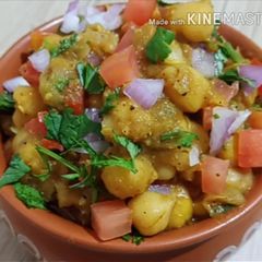 A picture of Without Oil Healthy Chickpeas Masala Chole Recipe.