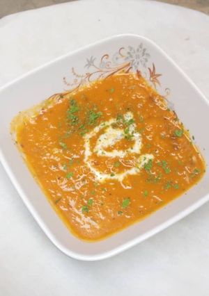 A picture of Spicy pumpkin soup.