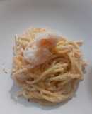 Espagueti con camarones