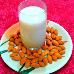 A picture of Milk badaam drink.