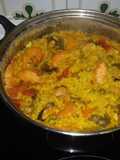 Arroz con mariscos, setas y langostinos por el chef David rico rico