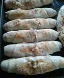 Pizza enrollada (pan relleno)