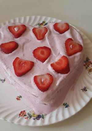Una foto de Pastel esponjoso de fresa