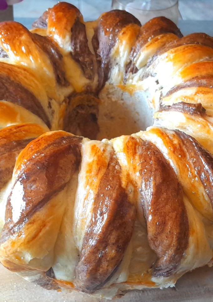 Una foto de Rosca rellena de dulce de leche