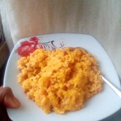 A picture of Rice and Beans (jollof).