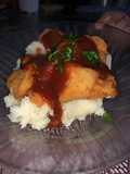 Pollo crujiente con puré