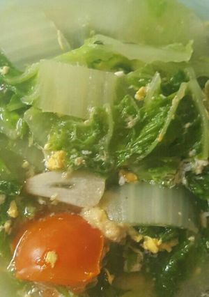 Foto resep Sup Sawi putih simple
