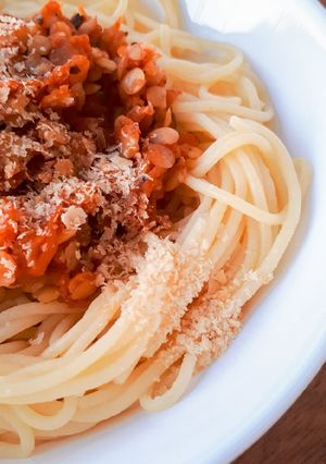 Lencse bolognai (gm, vegán) recept fotója