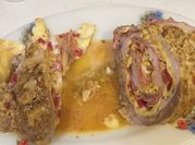 Una foto de morrones rellenos con soja