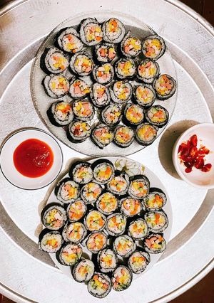 Hình của món Kim bap.