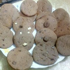 A picture of Dates coco cookies with plum Jaggery.