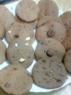 A picture of Dates coco cookies with plum Jaggery.