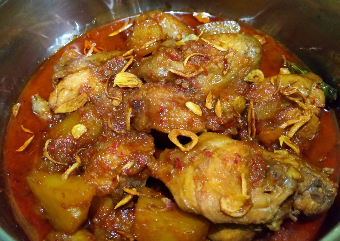 Semur Ayam Kentang Pedas Manis