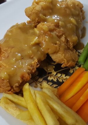 Foto resep Crispy chicken steak