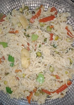 A picture of Vegetable pulao🌼.