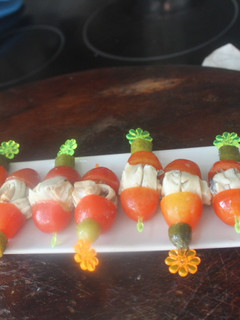 Una foto de Banderillas de cherry con boquerones y queso