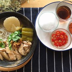A picture of 🧑🏽‍🍳🧑🏼‍🍳 How To Make Thai Chicken Noodle Soup Street Food Style |ThaiChef Food.