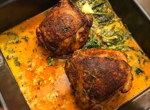 Foto resep Spicy Roasted Chicken with Lemon Butter Sauce