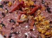 Una foto di risotto alle noci