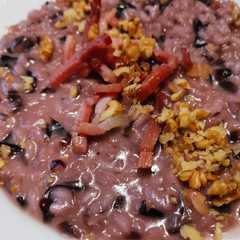 Risotto radicchio, taleggio, speck e noci-レシピのメイン写真