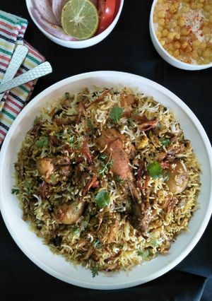 A picture of Hariyali Murg Biryani.