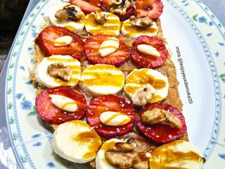 Crêpe 🥞 d'avoine au banane 🍌 et fraise 🍓