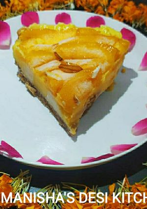 A picture of Mango Custard Tart.
