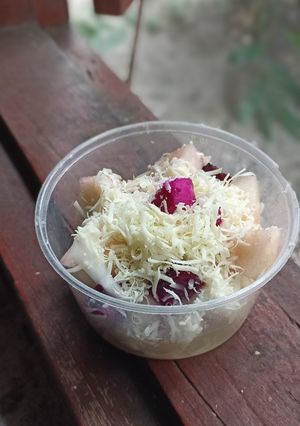 Foto resep Salad Buah (buah pir & buah naga)