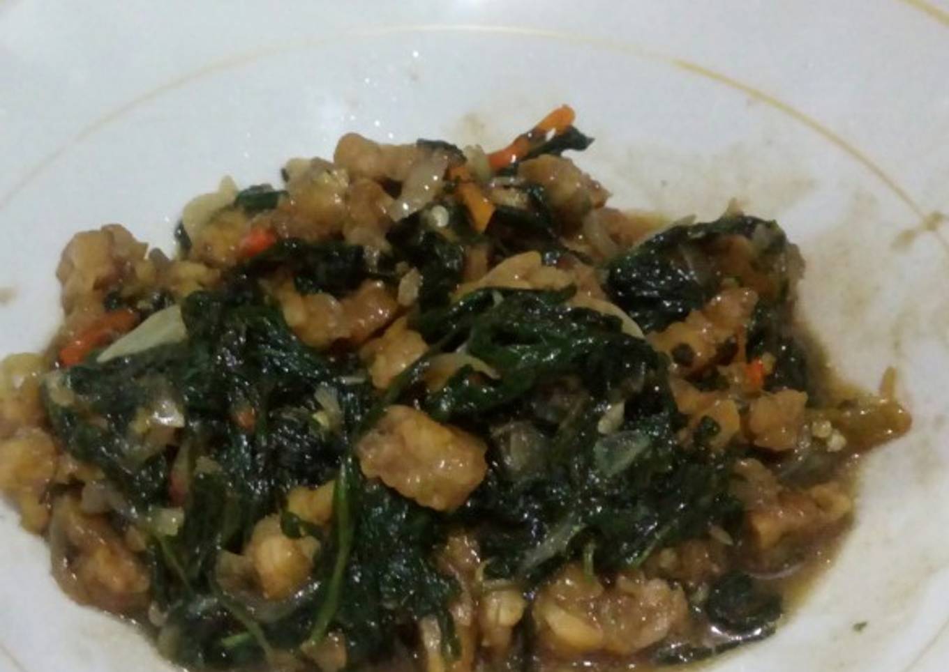 Collab kangkung tempe saus tiram