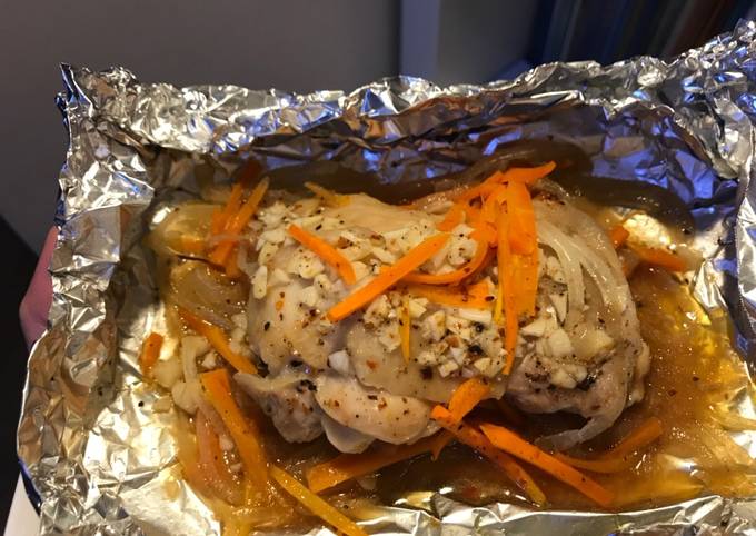 Recipe of Award-winning Chicken fillet with onion and carrot (using toast oven)