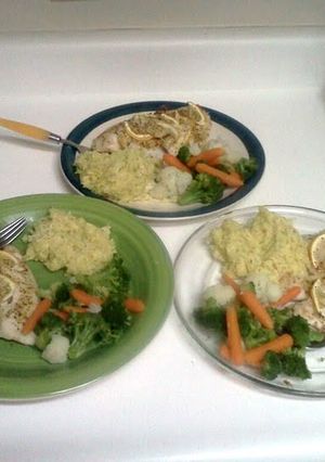 A picture of lemon zesty salmon.