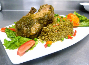 Una foto de Arroz con pato