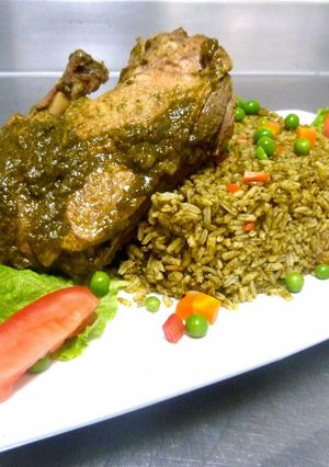 Una foto de Arroz con pato