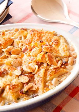 A picture of Om Ali (Egyptian Bread Pudding).